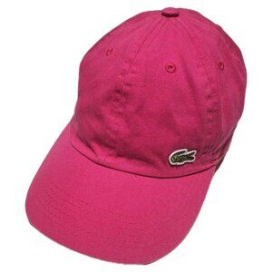 Newhattan Baseball Cap with Alligator Patch Dark Pink Strapback Adjust Unisex